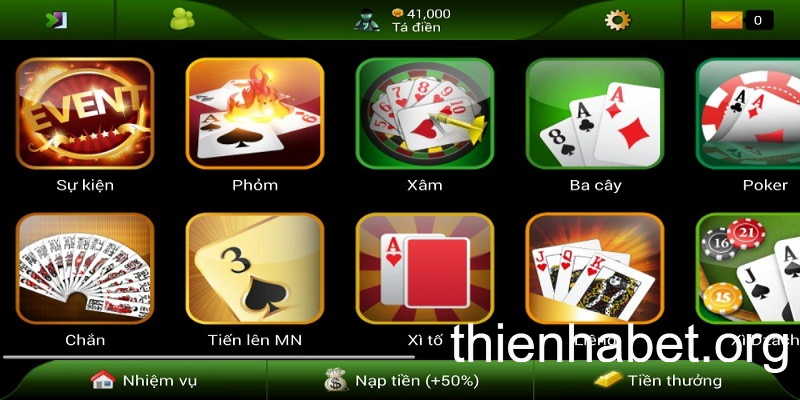 Game đánh bài online Thienhabet